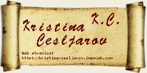 Kristina Češljarov vizit kartica